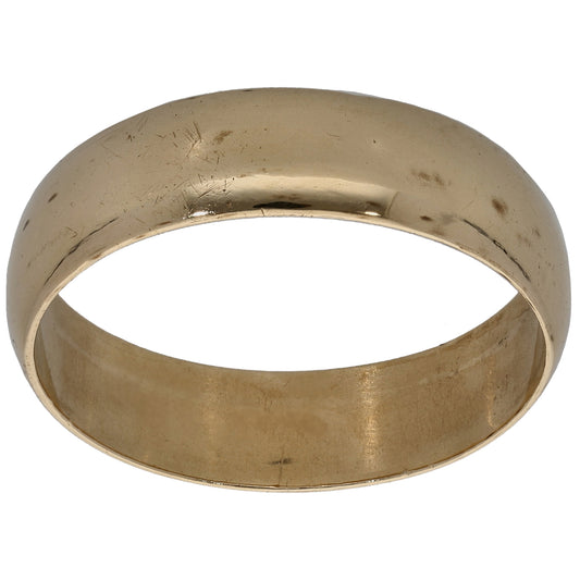 9ct Gold Plain Wedding Ring Size X