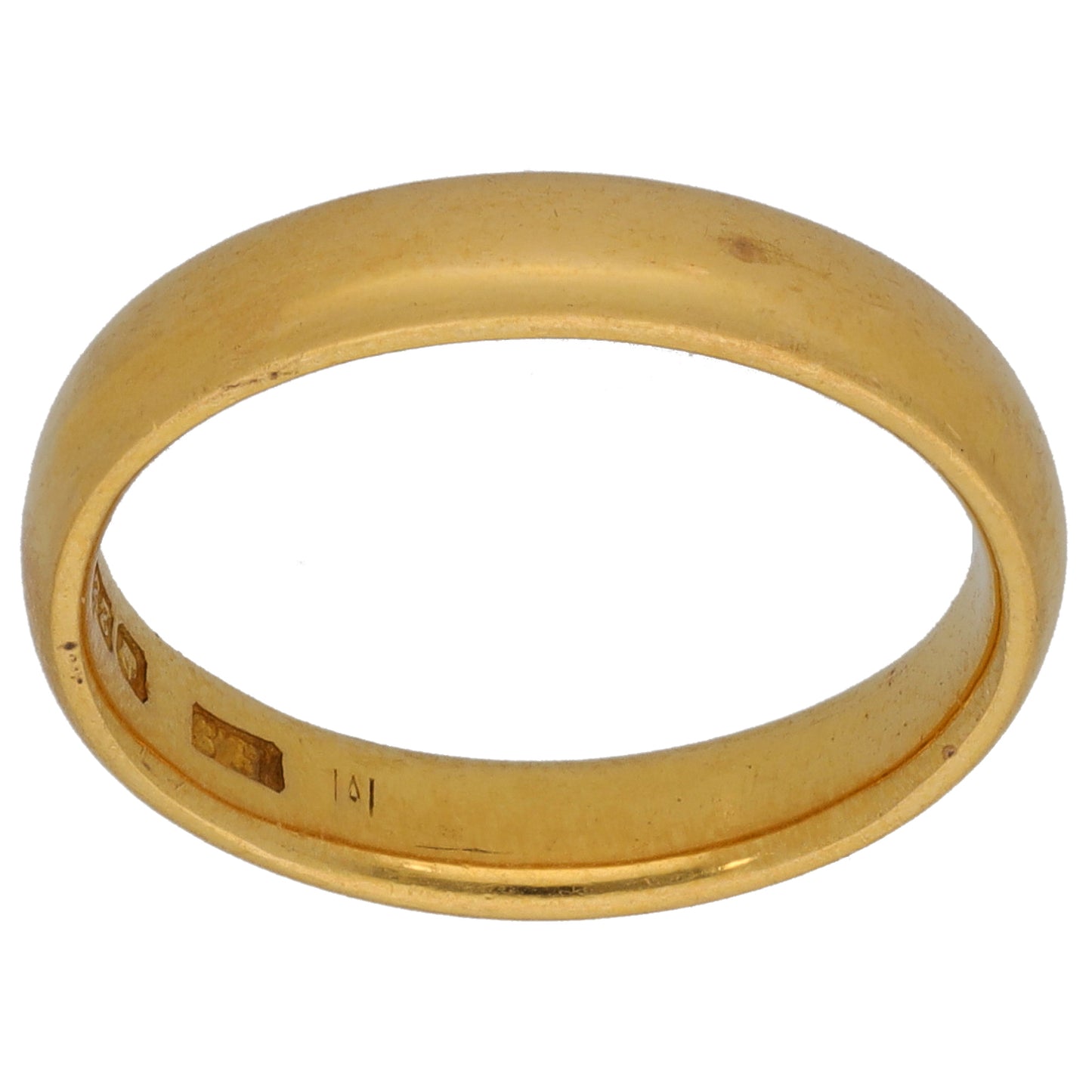 22ct Gold Plain Wedding Ring Size M