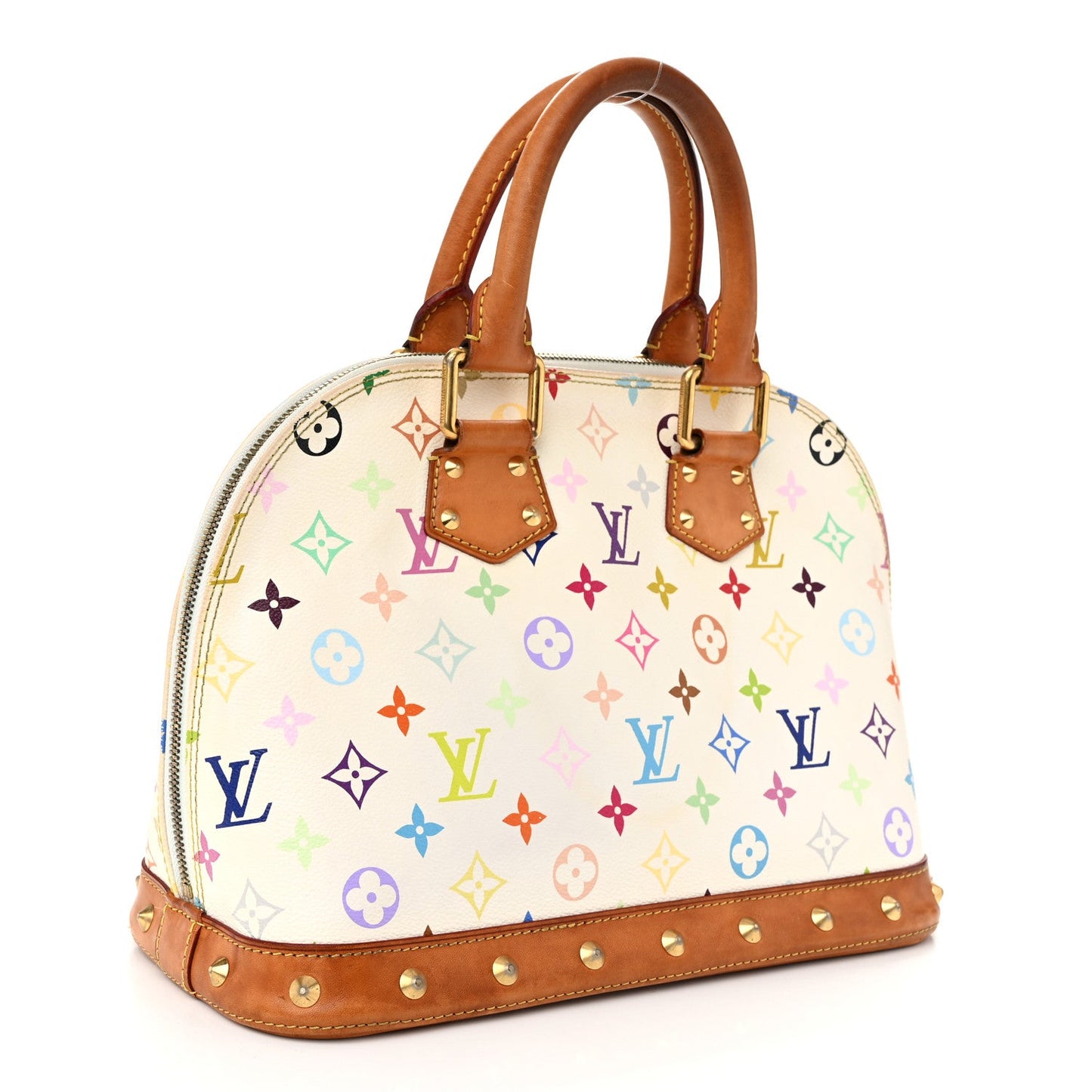 Louis Vuitton Alma PM Monogram Multicolor Coated Canvas Bag - White