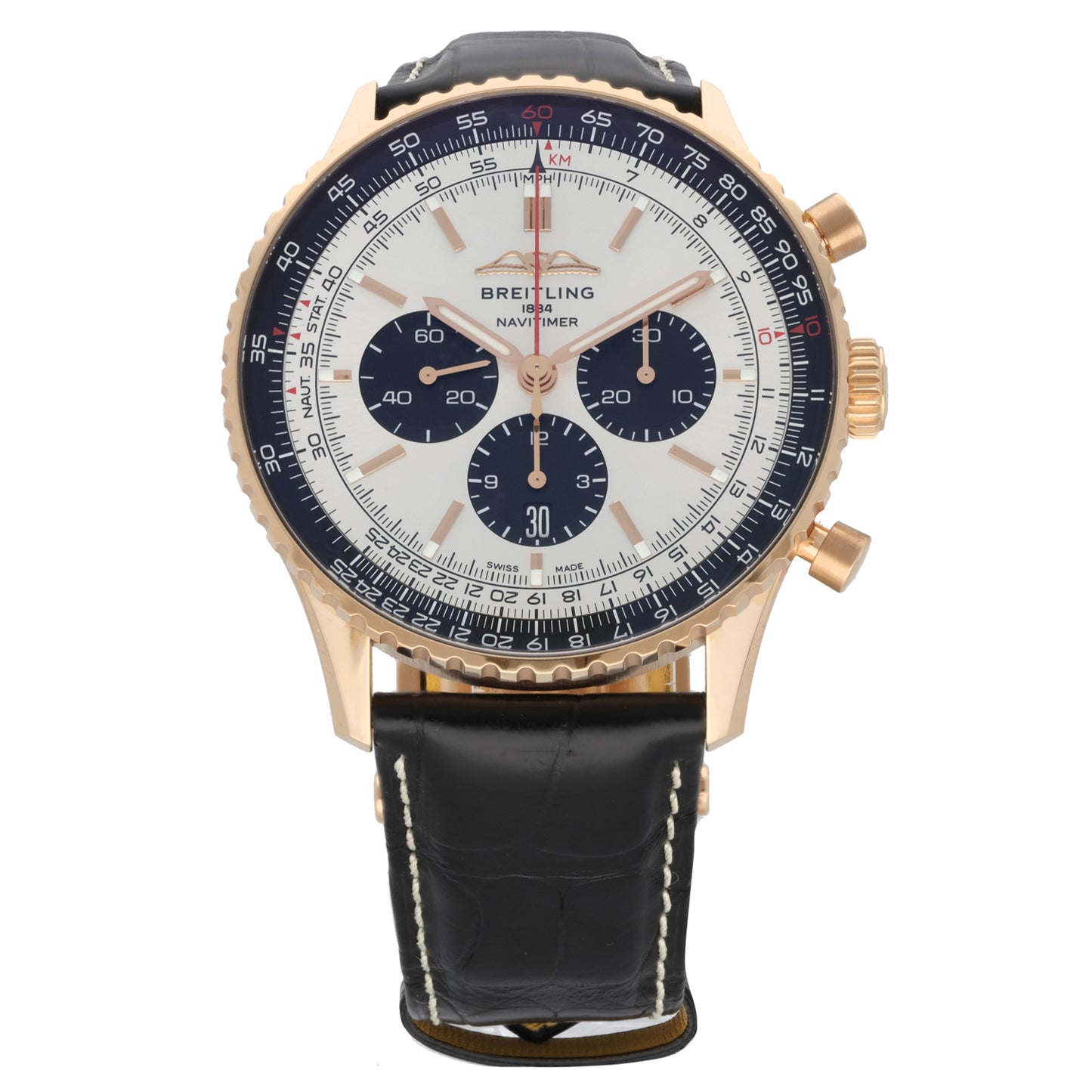 Breitling Navitimer B01 RB0137 46mm Rose Gold Watch (Ex-Display)