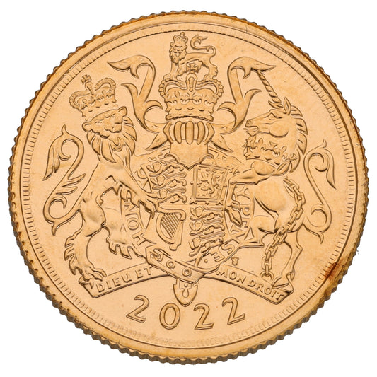 22ct Gold Queen Elizabeth II Full Sovereign Coin 2022