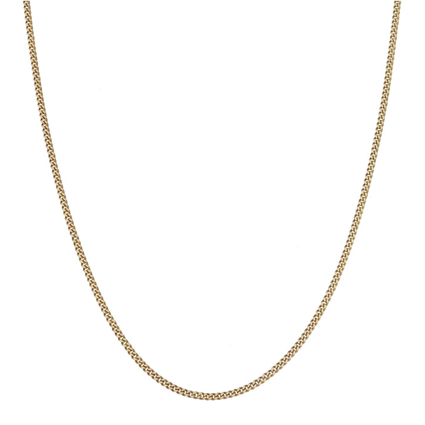 9ct Gold Curb Chain 18"