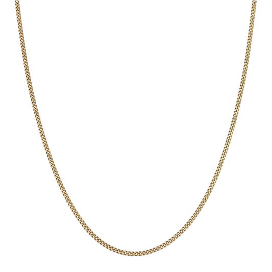 9ct Gold Curb Chain 18"