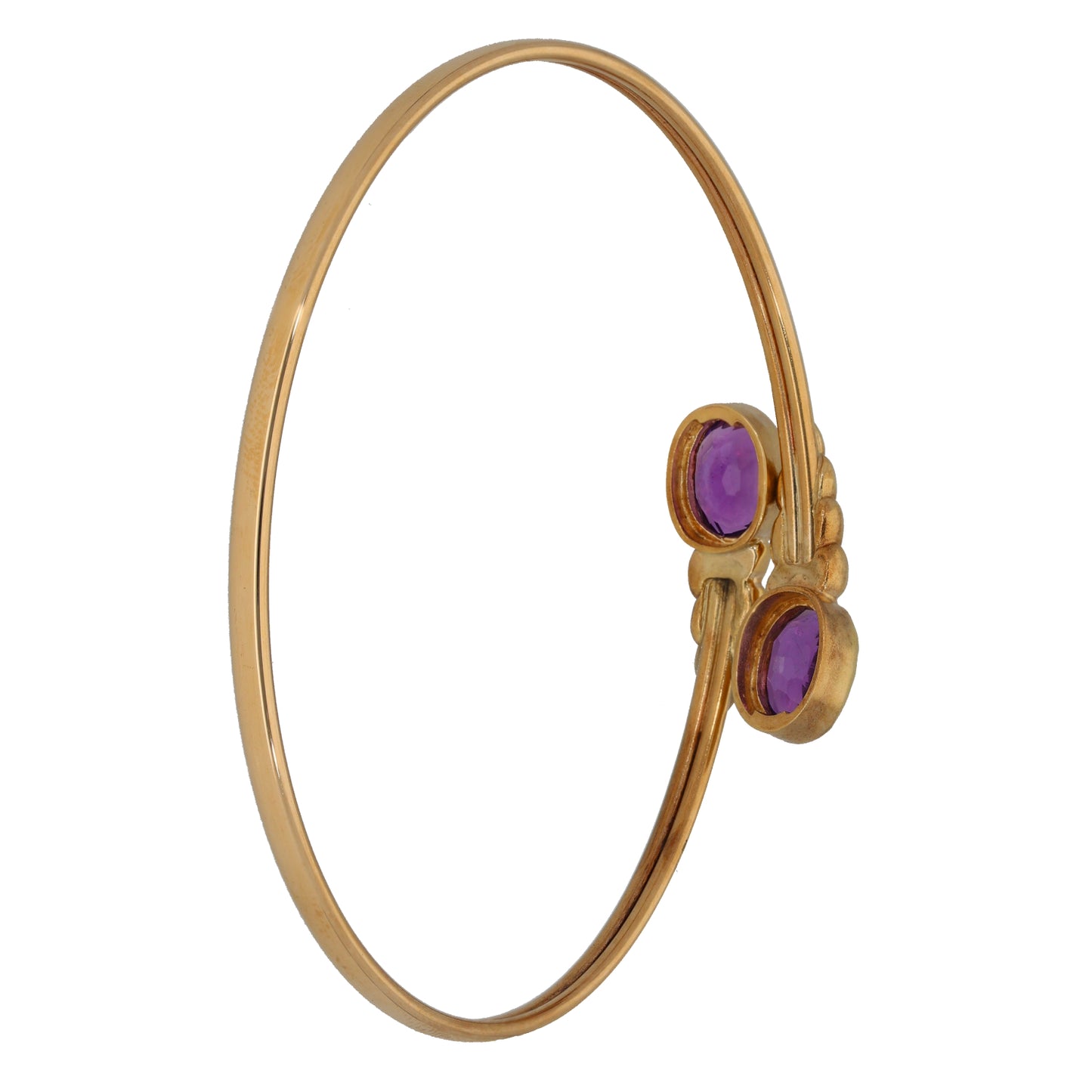 9ct Gold Amethyst Torque Bangle