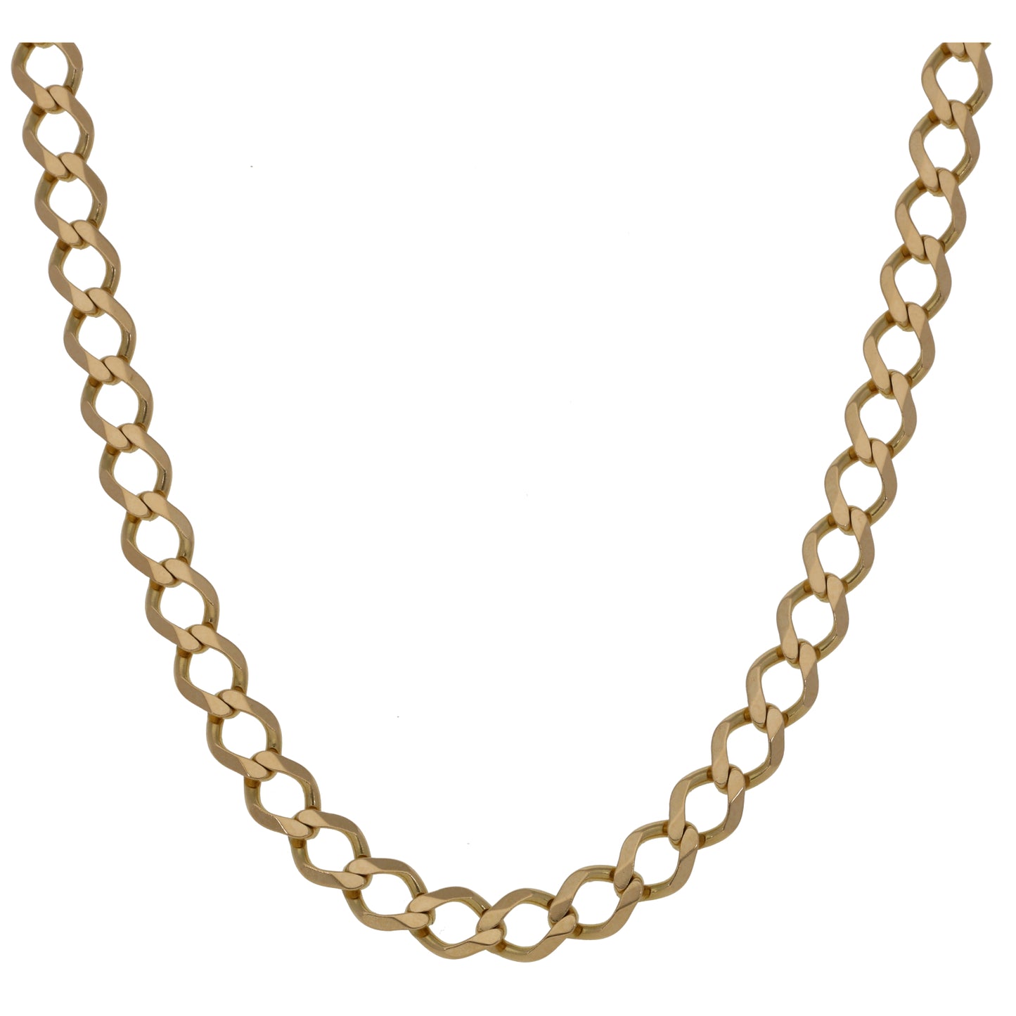 9ct Gold Curb Chain 18"