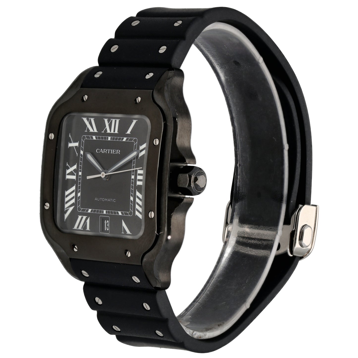 Cartier Santos 4072 38mm DLC Stainless Steel Watch