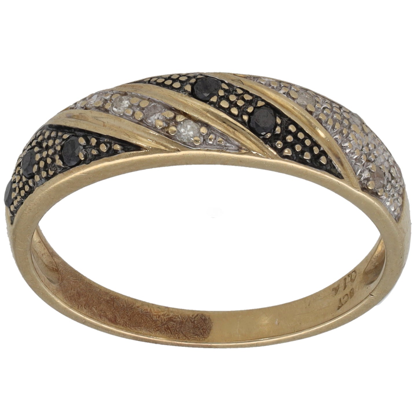9ct Gold 0.09ct Diamond Dress/Cocktail Ring Size O