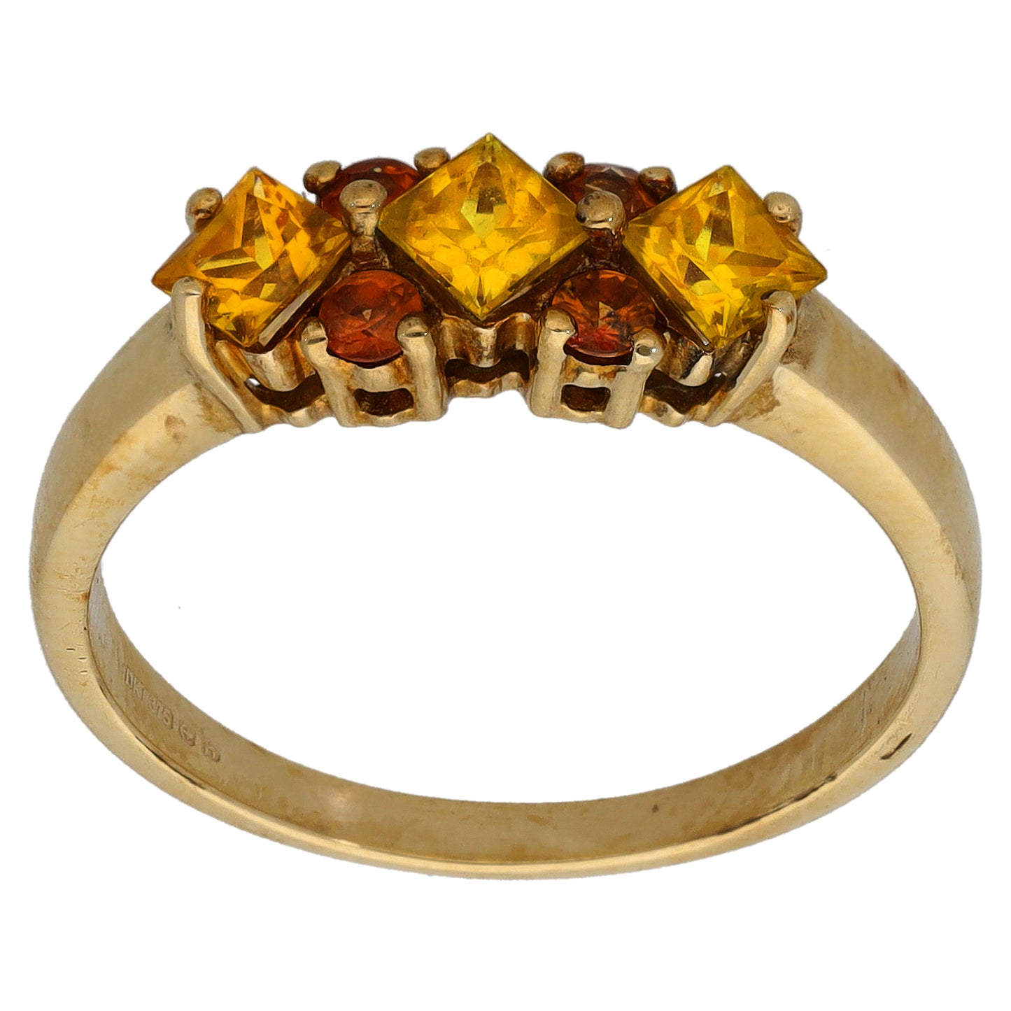 9ct Gold Sapphire Half Eternity Ring Size N