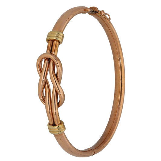 9ct Rose Gold Hinged/Clasp Bangle