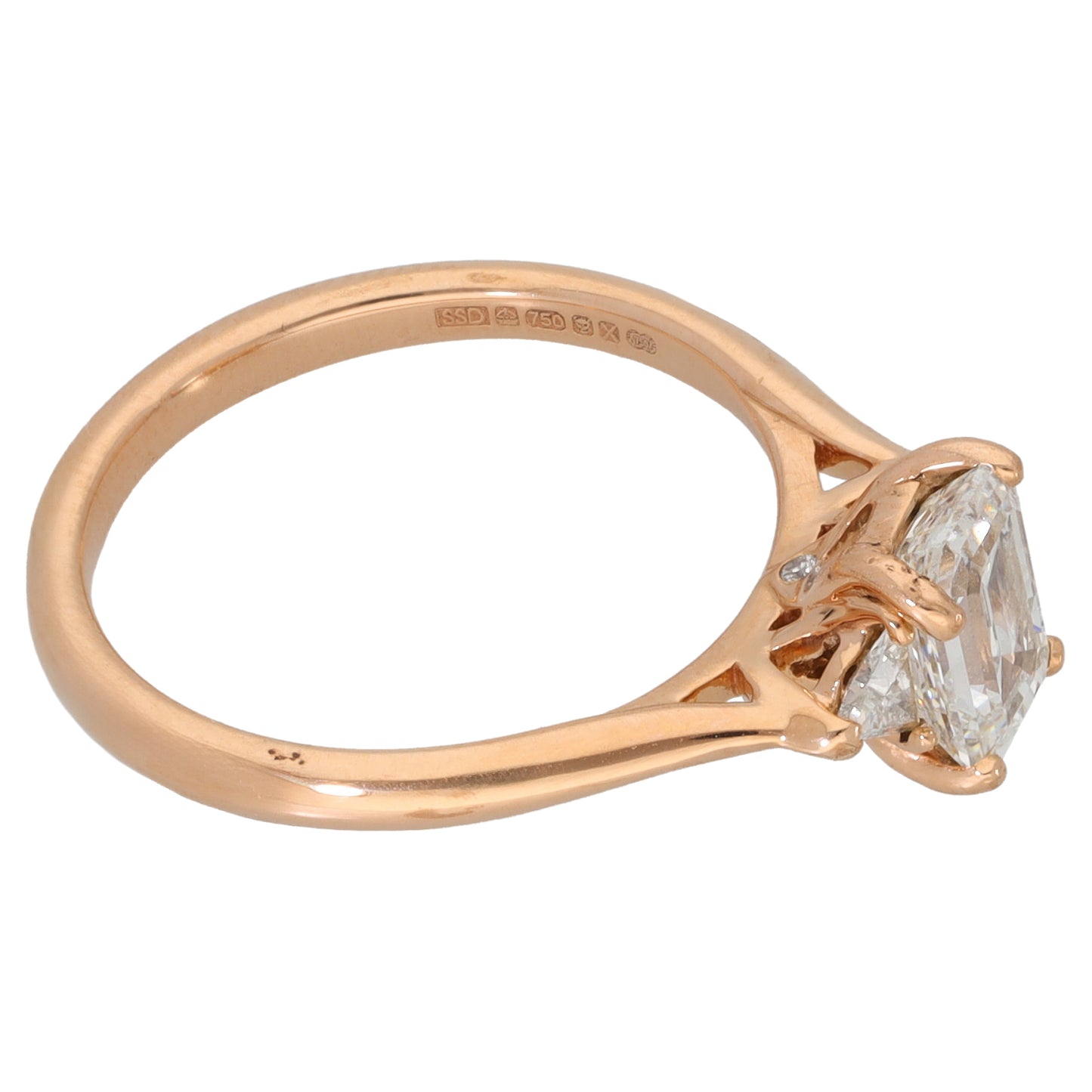 18ct Rose Gold 1.03ct Laboratory-Grown Diamond Dress/Cocktail Ring Size L