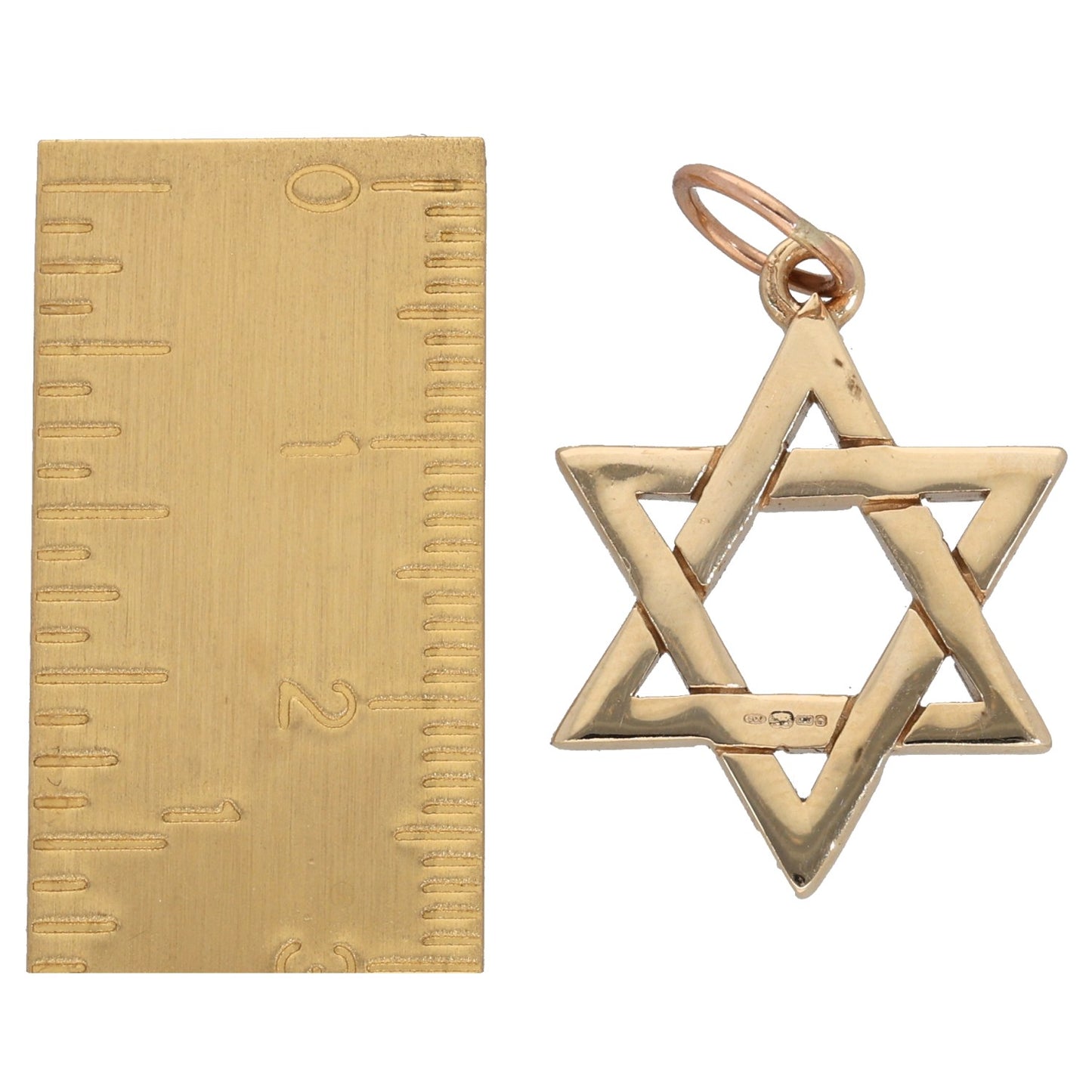 9ct Gold Star of David Pendant