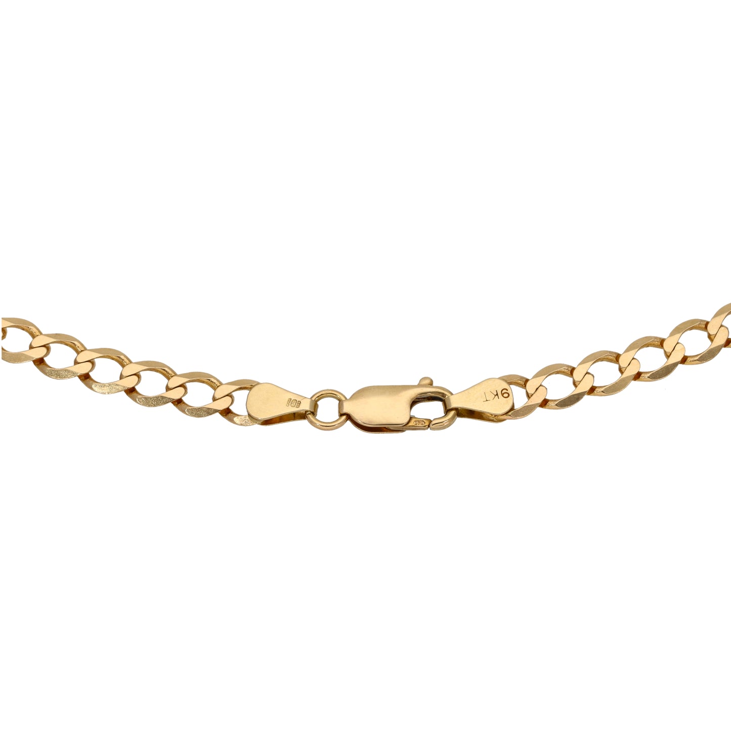 9ct Gold Curb Chain 18"