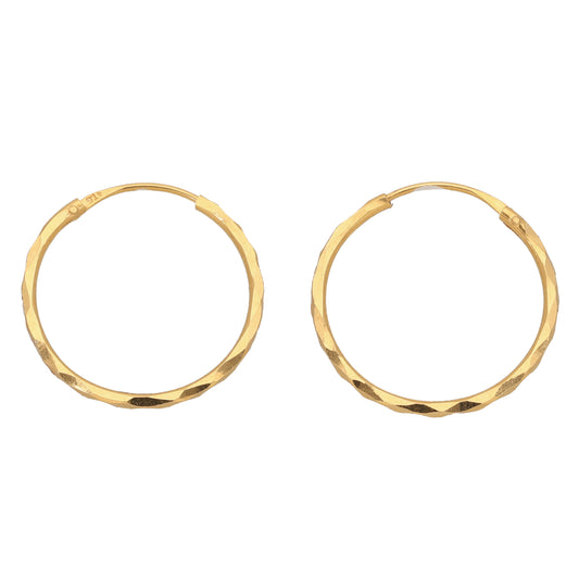 New 22ct Gold Hoop Earrings