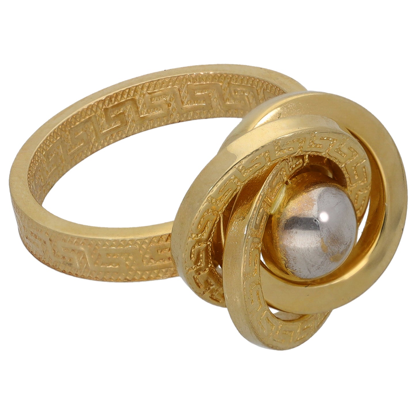 14ct Bi-Colour Gold Dress/Cocktail Ring Size N