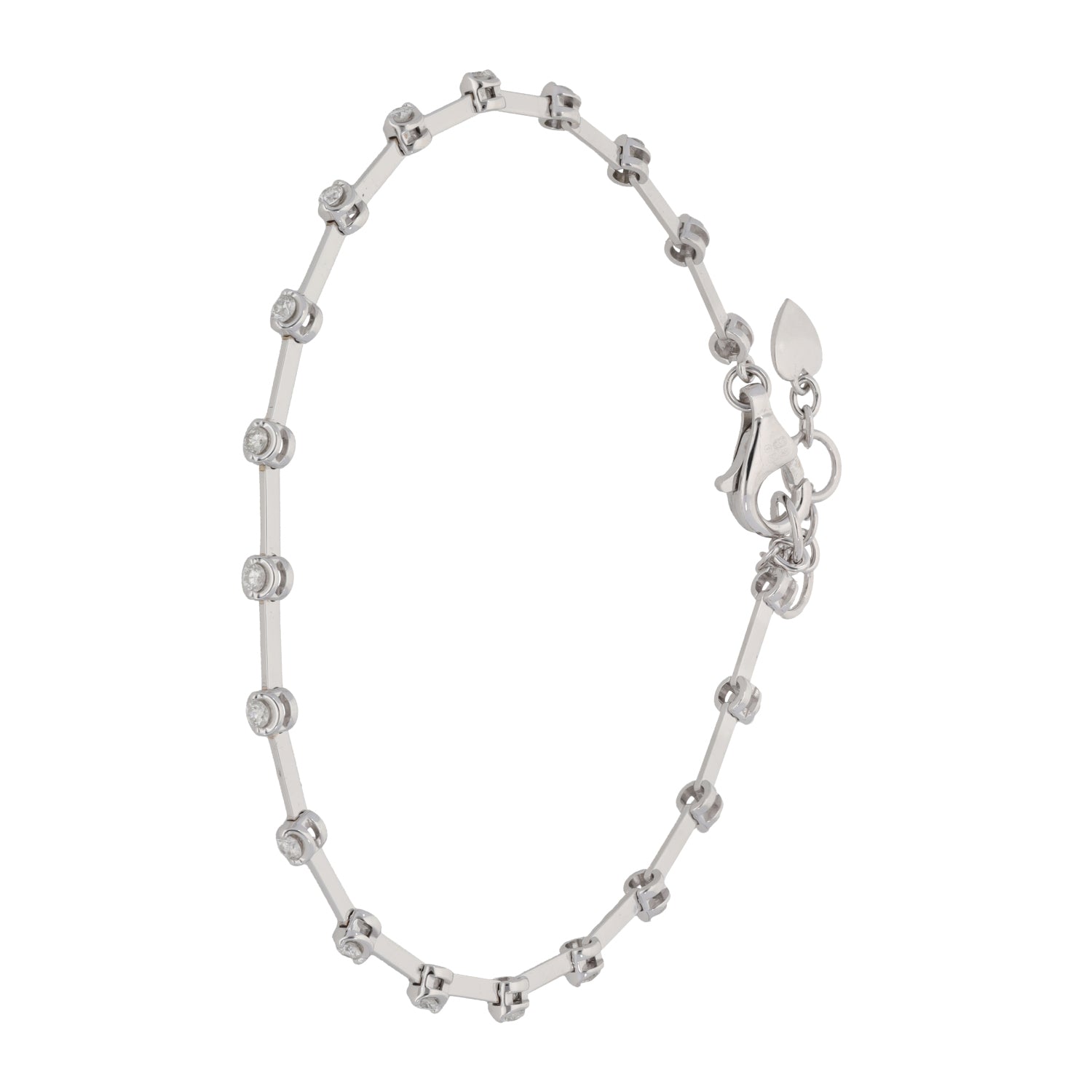 New 18ct White Gold Diamond Tennis Bracelet – H&T