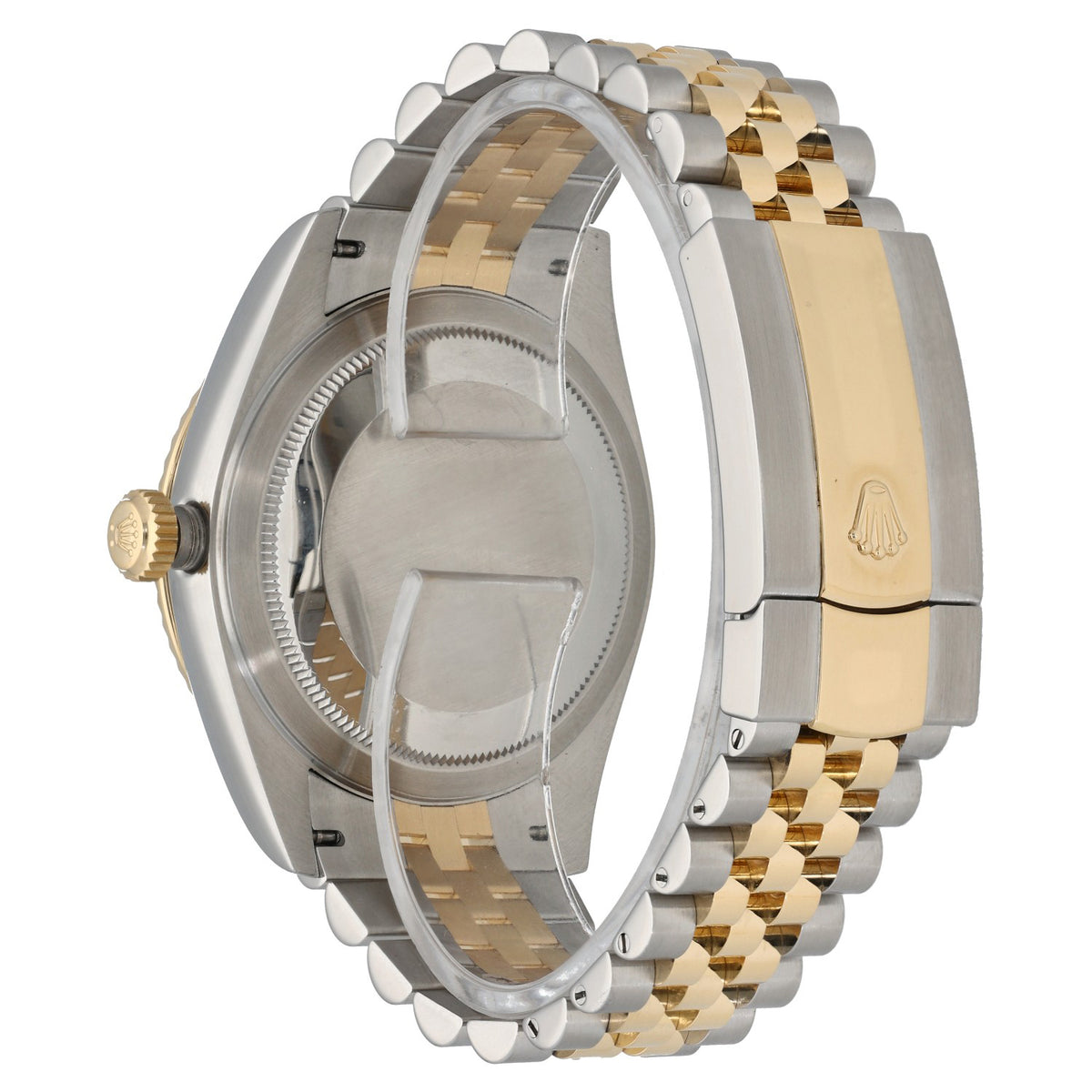 Rolex Sky Dweller 326933, black dial with stainless steel and gold bracelet rear angle