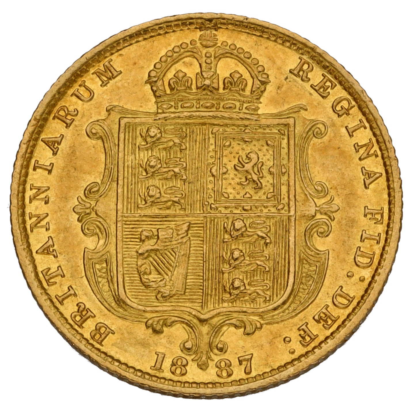 22ct Gold Queen Victoria Half Sovereign Coin 1887