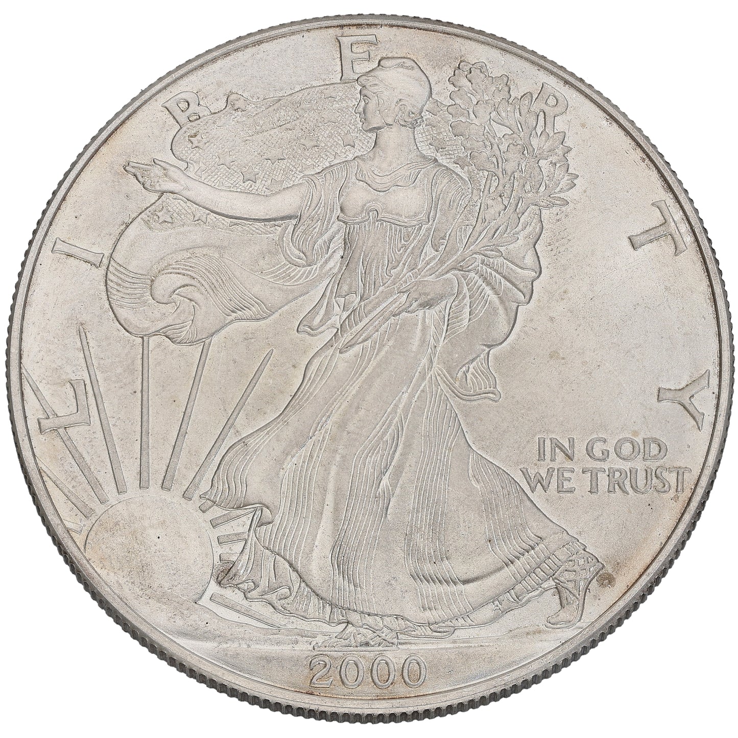 Fine Silver USA Liberty 1 OZ Coin 2000