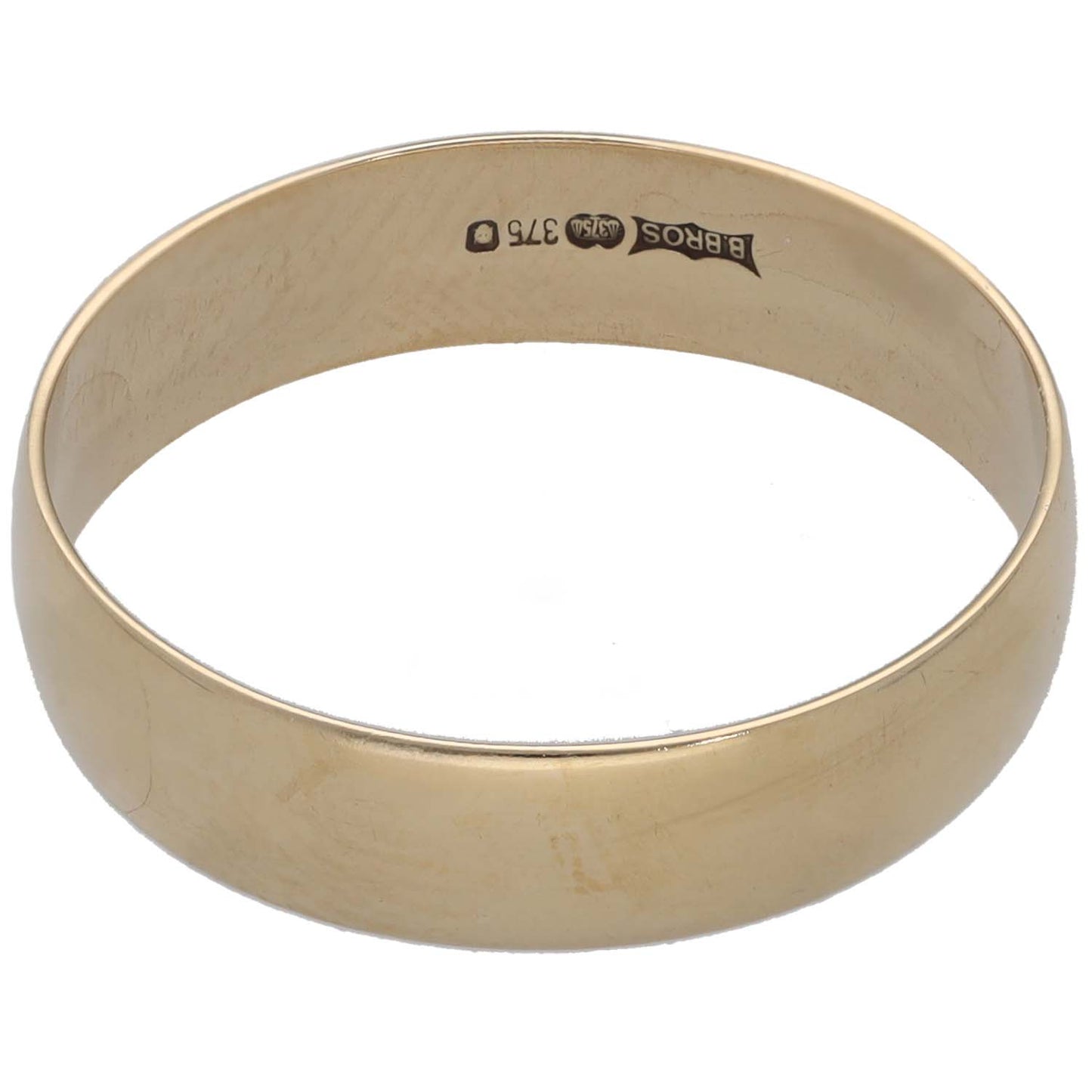 9ct Gold Plain Wedding Ring Size S