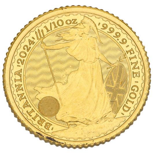 24ct Gold King Charles III 1/10 OZ Britannia Coin 2024