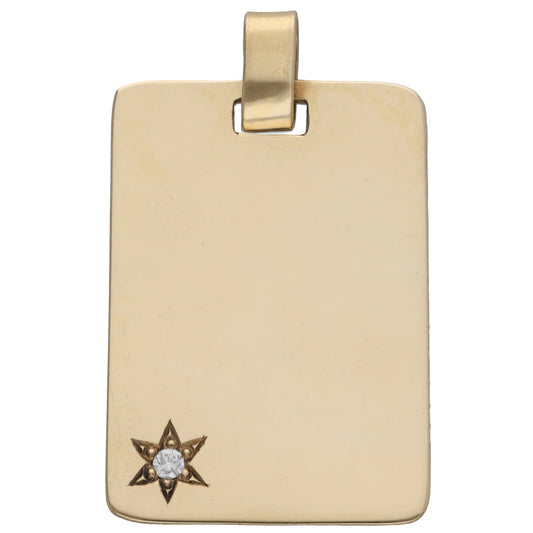 9ct Gold 0.03ct Diamond Alternative Pendant