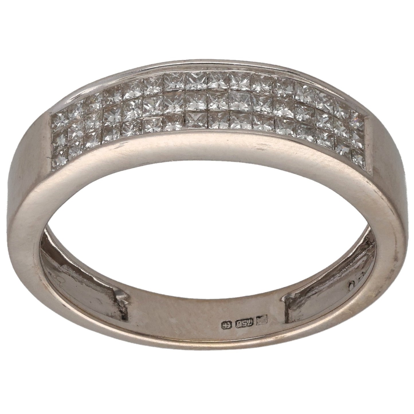 18ct White Gold 0.50ct Diamond Dress/Cocktail Ring Size N