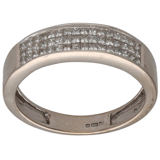 18ct White Gold 0.50ct Diamond Dress/Cocktail Ring Size N