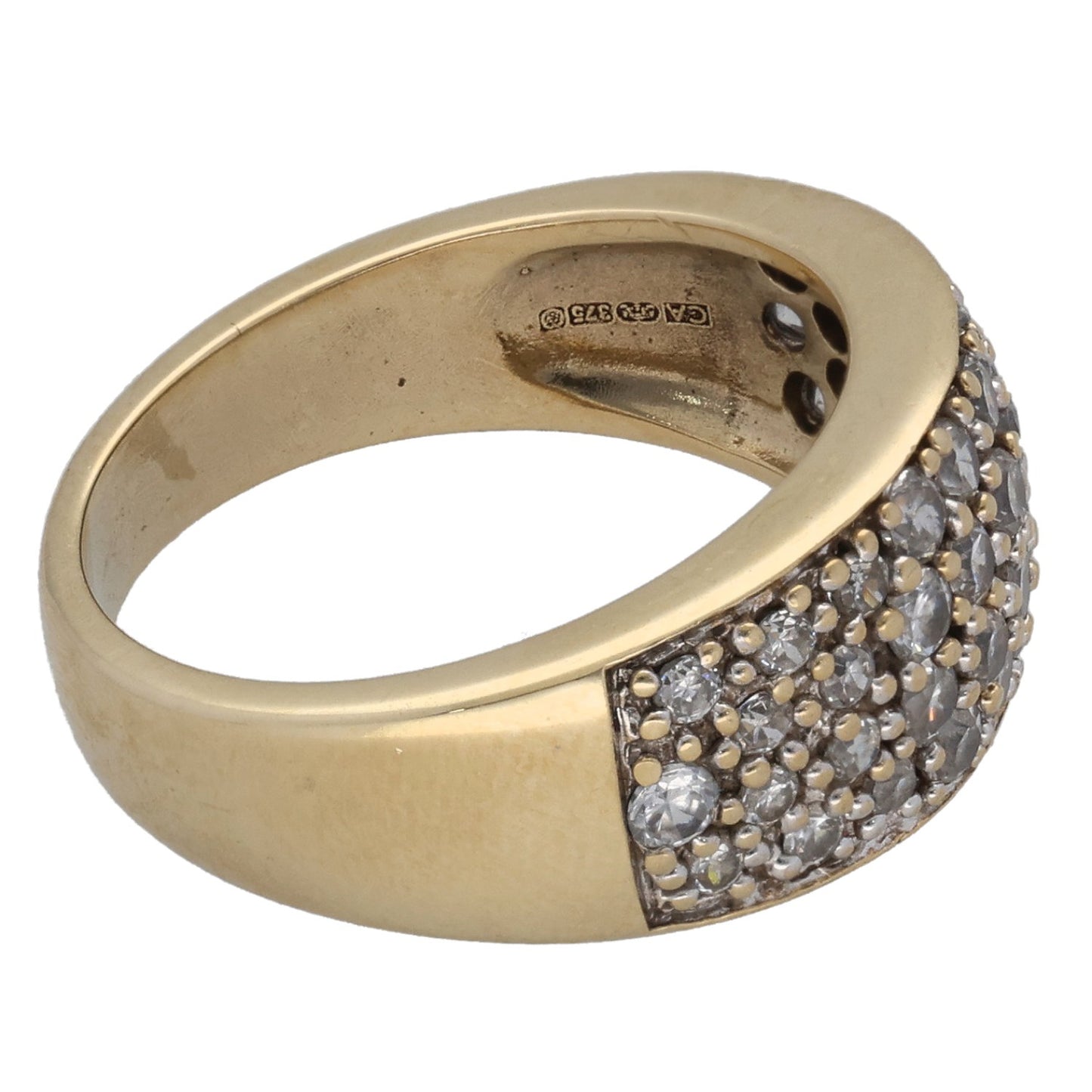 9ct Gold Cubic Zirconia Alternative Ring Size K