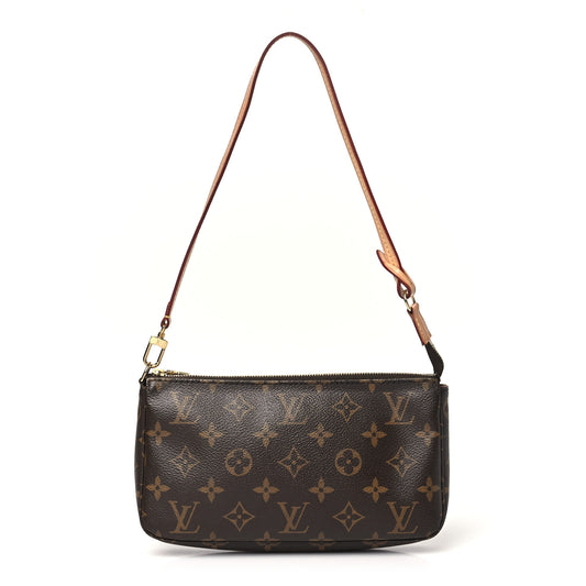 Louis Vuitton Pochette Accessoires Monogram Coated Canvas Bag - Brown