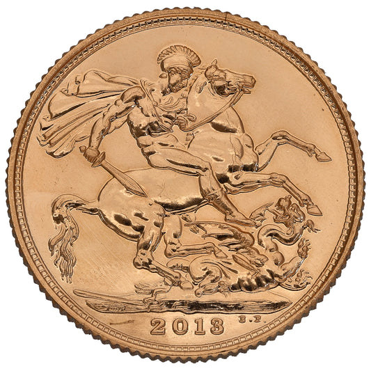 22ct Gold Queen Elizabeth II Full Sovereign Coin 2013