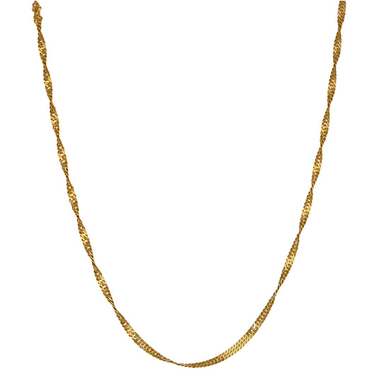 22ct Gold Singapore Chain 18"