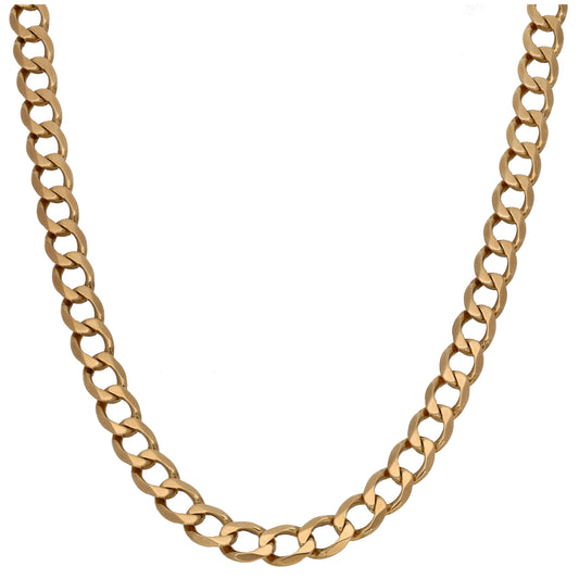 9ct Gold Curb Chain 20"