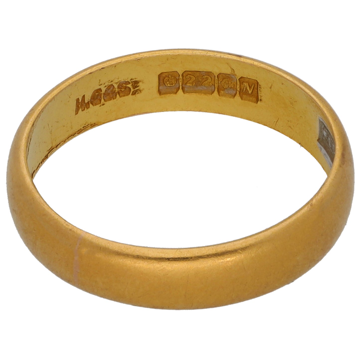 22ct Gold Plain Wedding Ring Size K