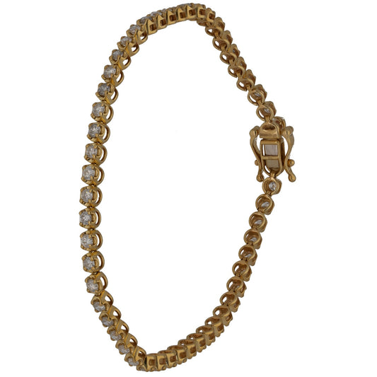 9ct Gold 2.12ct Diamond Line/Tennis Bracelet