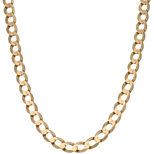 9ct Gold Curb Chain 22"