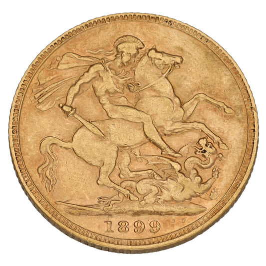 22ct Gold Queen Victoria Full Sovereign Coin 1899
