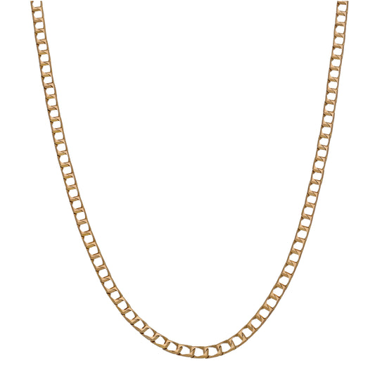 9ct Gold Curb Chain 18"