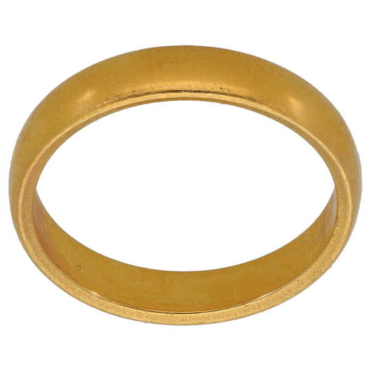22ct Gold Plain Wedding Ring Size L