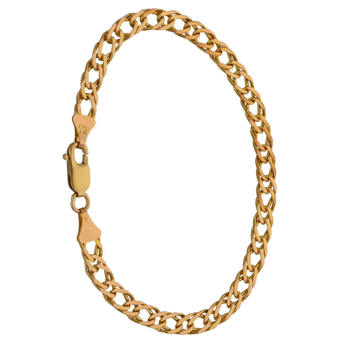 9ct Gold Double Curb Bracelet