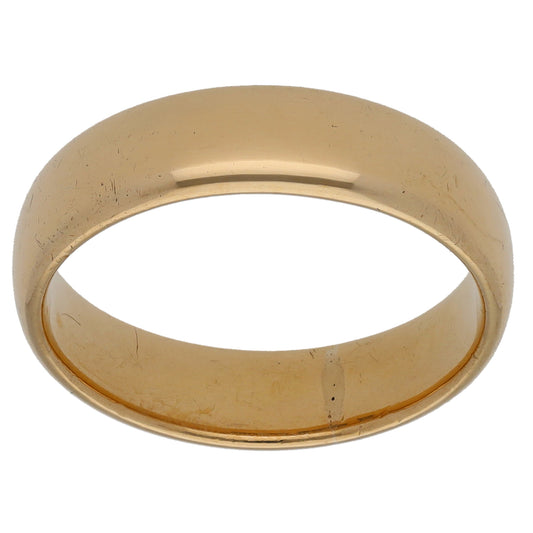 9ct Gold Plain Wedding Ring Size N