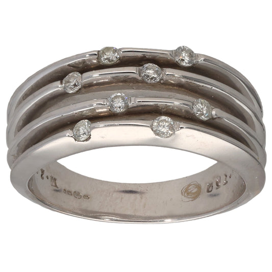 18ct White Gold 0.25ct Diamond Dress/Cocktail Ring Size N