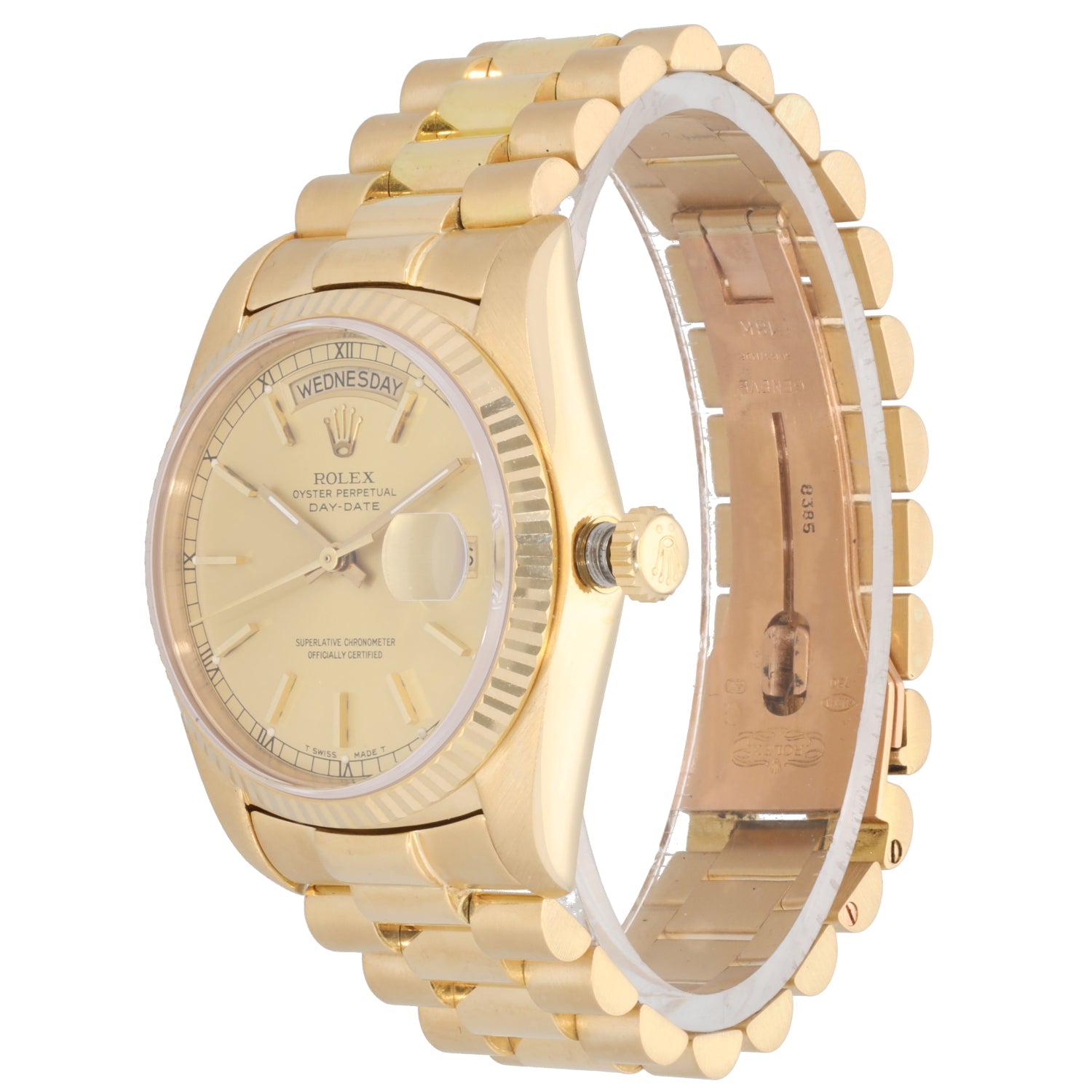 Rolex Day Date 18038 36mm Gold Watch H T