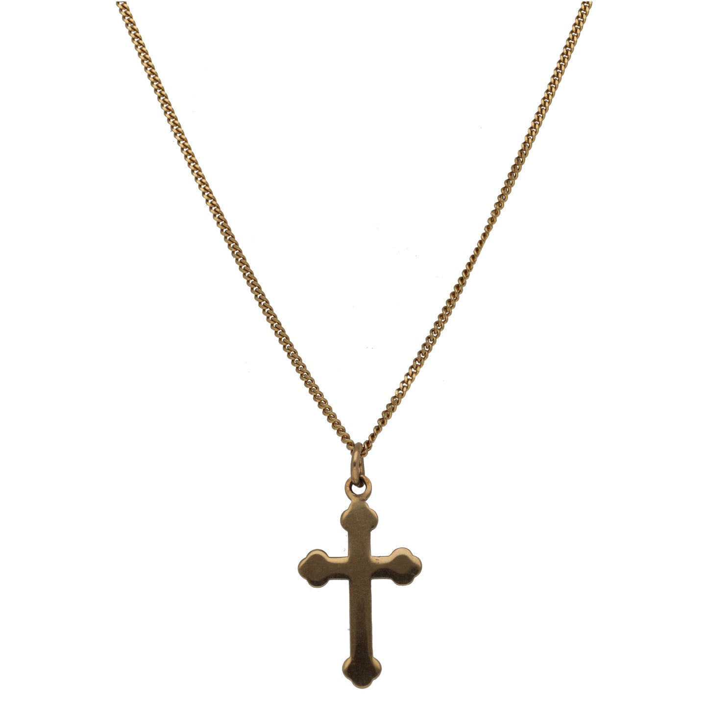 9ct Gold Cross Pendant With Chain