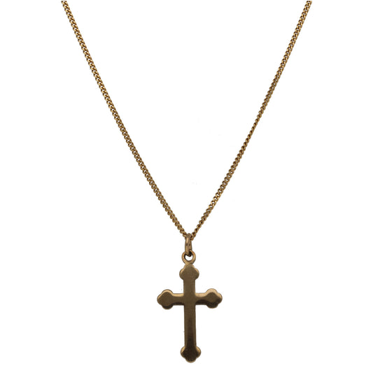 9ct Gold Cross Pendant With Chain