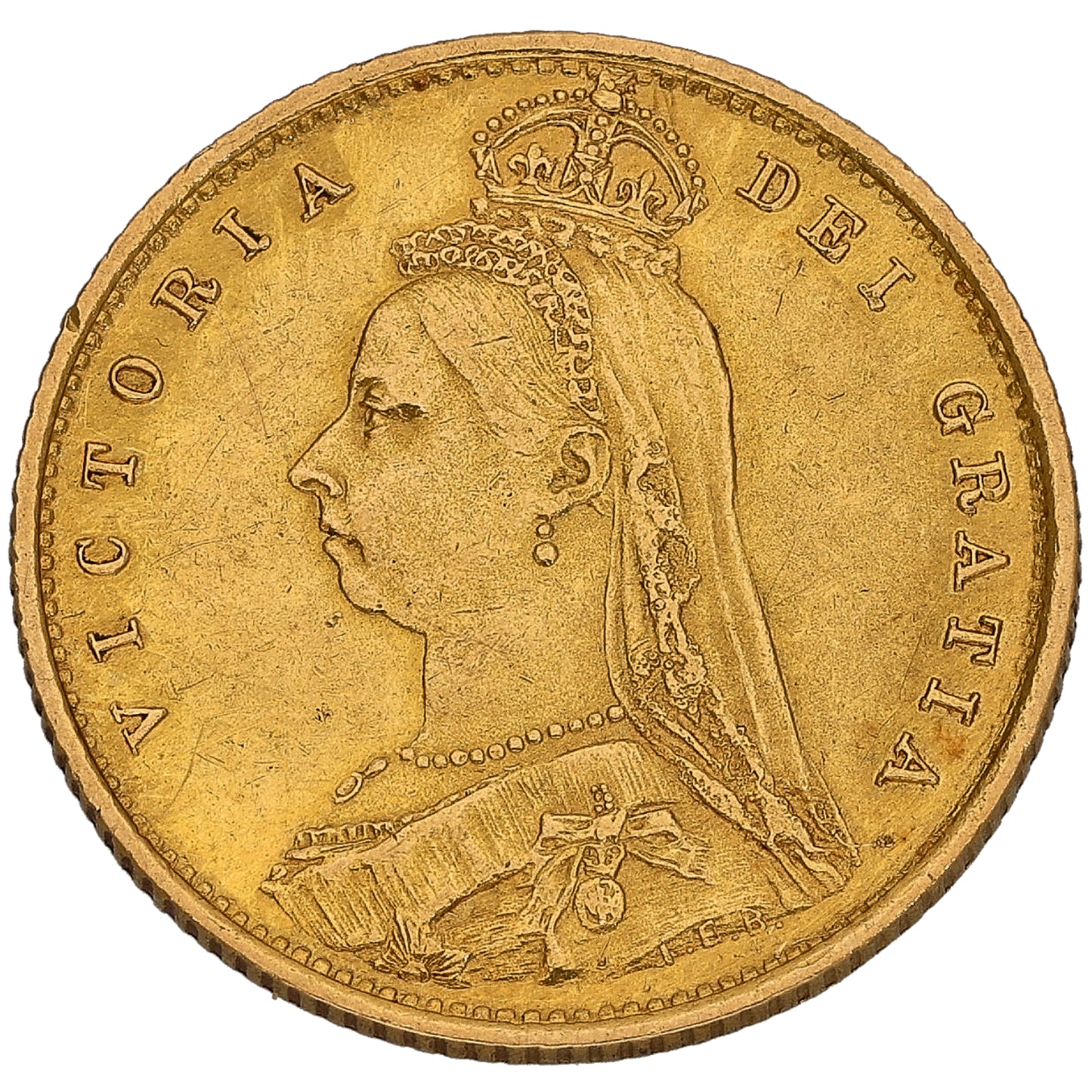 22ct Gold Queen Victoria Half Sovereign Coin 1887