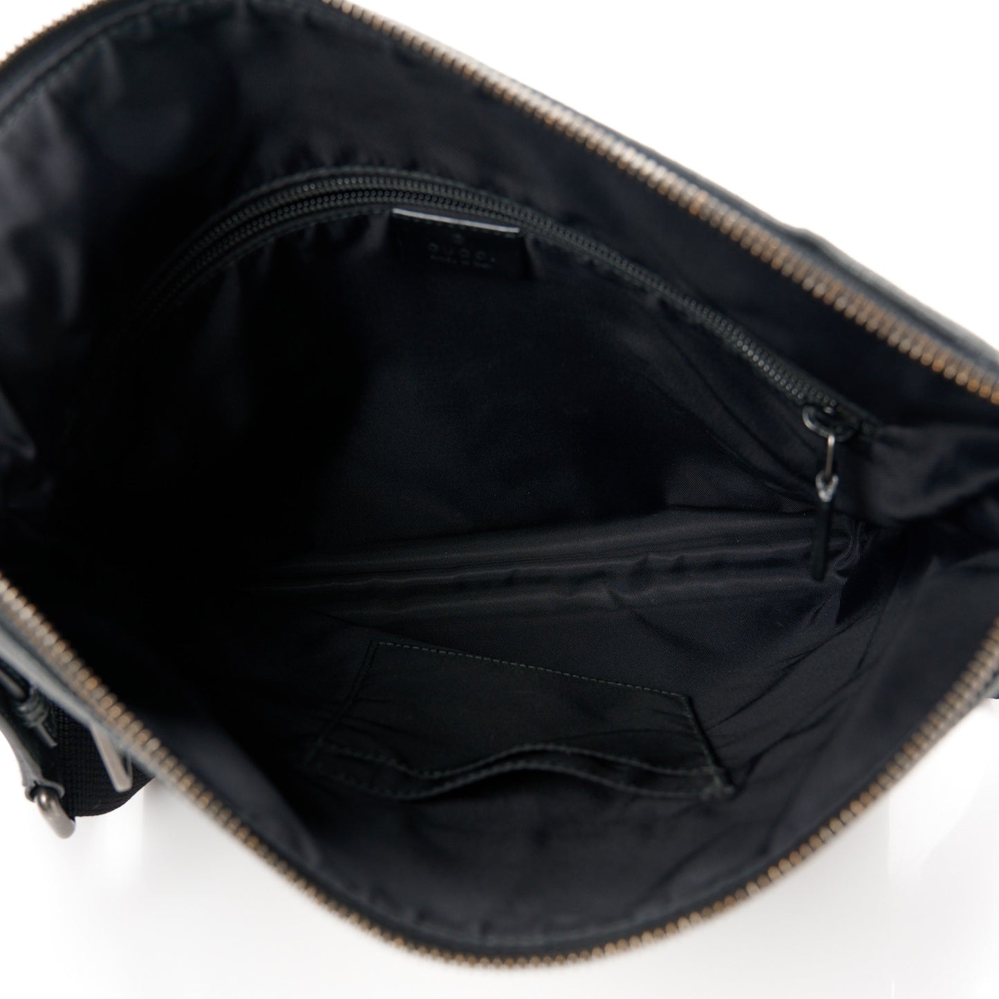 Gucci GG Supreme Monogram Crossbody Messenger Coated Canvas Bag - Black