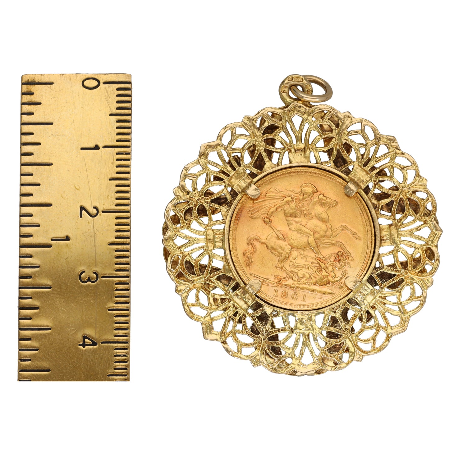 9ct Gold Full Sovereign Coin Pendant
