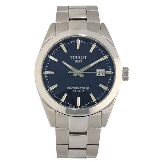 Tissot Gentleman T127407,  navy blue dial with baton hour markers