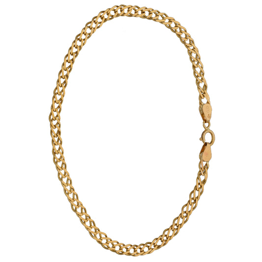 9ct Gold Double Curb Bracelet