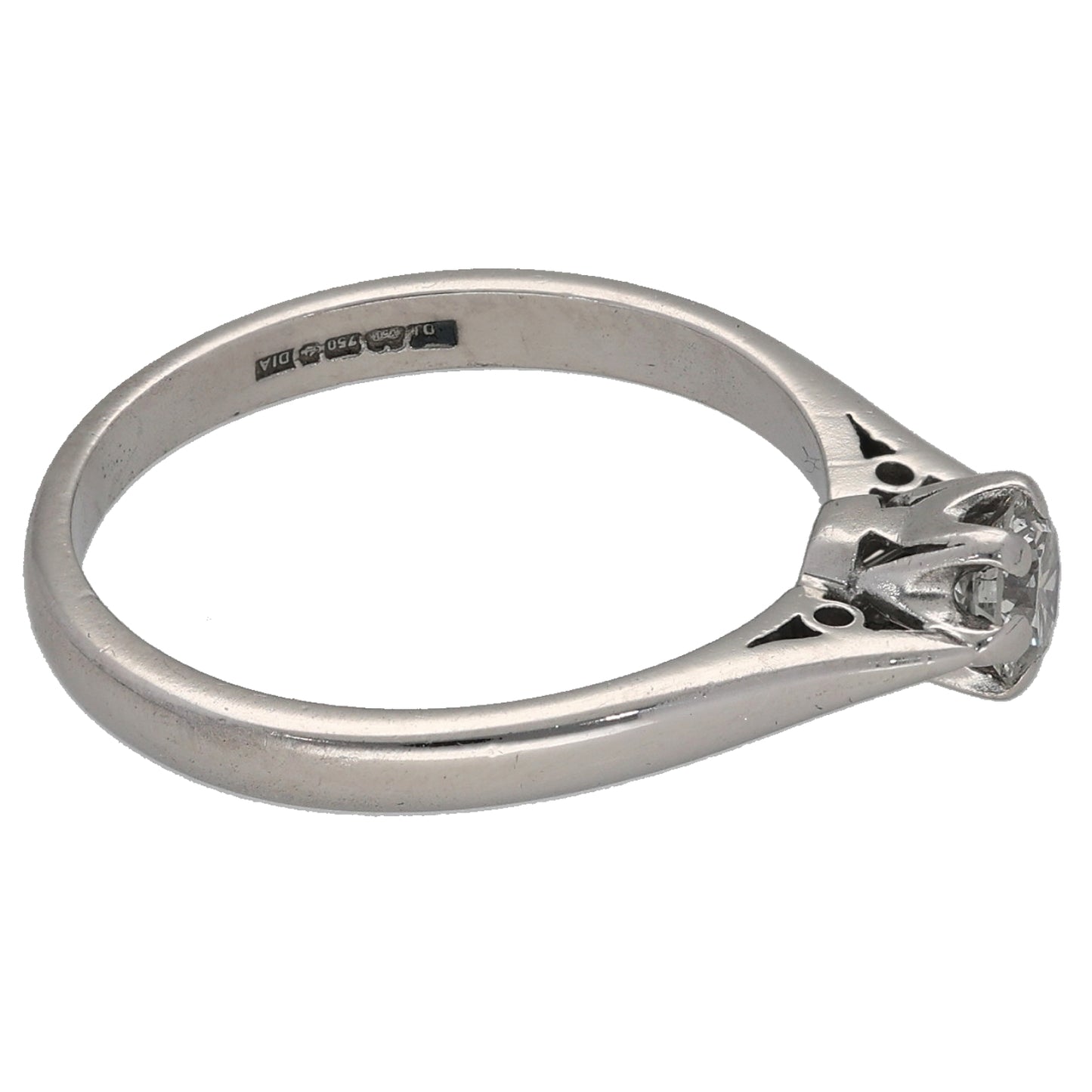 18ct Gold 0.31ct Diamond Solitaire Ring Size K